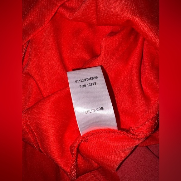 Lulus NWT Size M Red Orange The Way You Look Tonight Skater Mini Dress - Picture 8 of 11